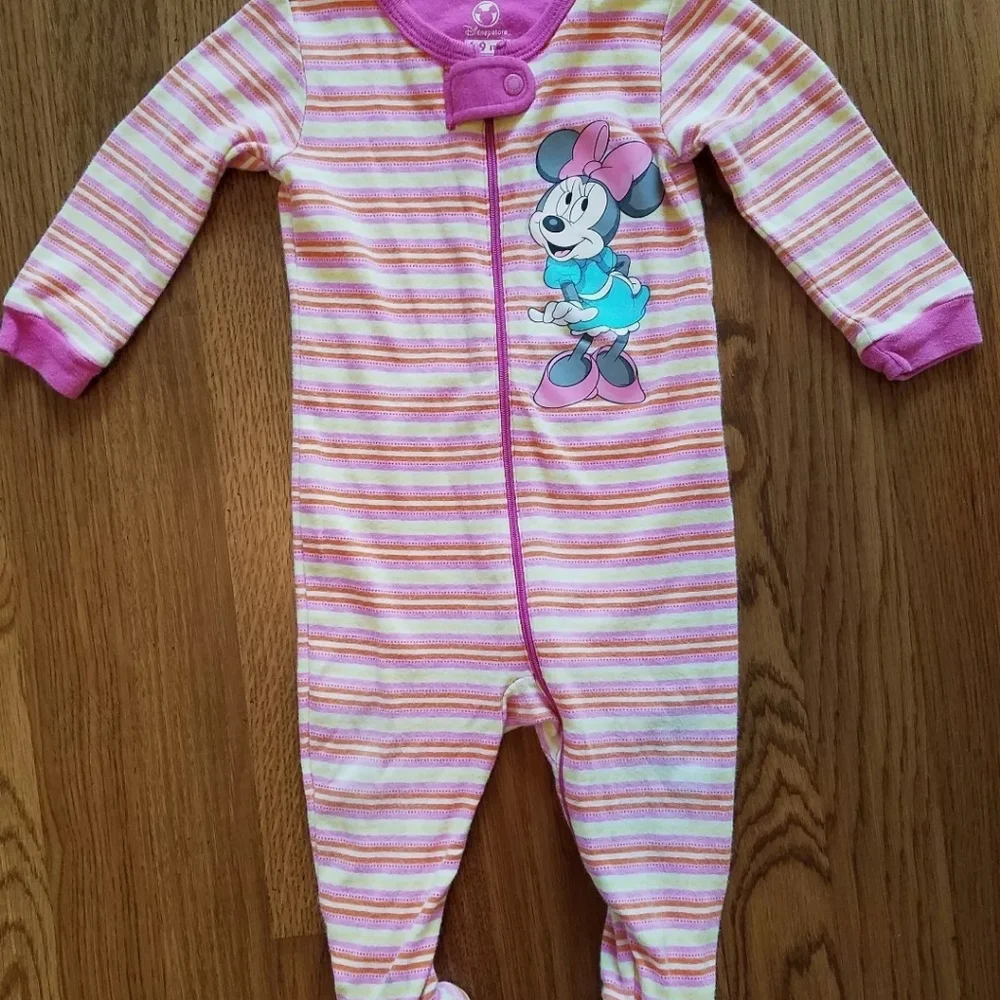 Disney Store Mini Mouse Sleeper Baby Girl 6-9 Mo's